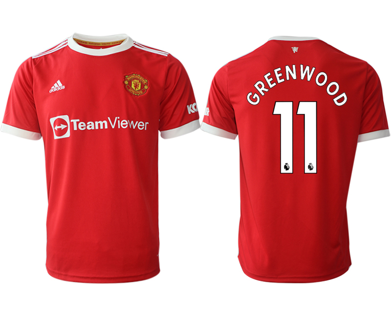 Men 2021-2022 Club Manchester United home red aaa version #11 Adidas Soccer Jersey->manchester united jersey->Soccer Club Jersey